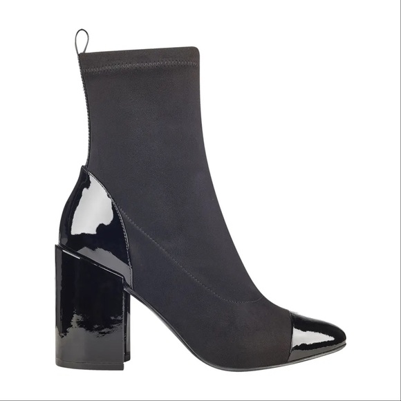 Marc Fisher Shoes - Marc Fisher Tache Cap Toe Patent Stretch Booties